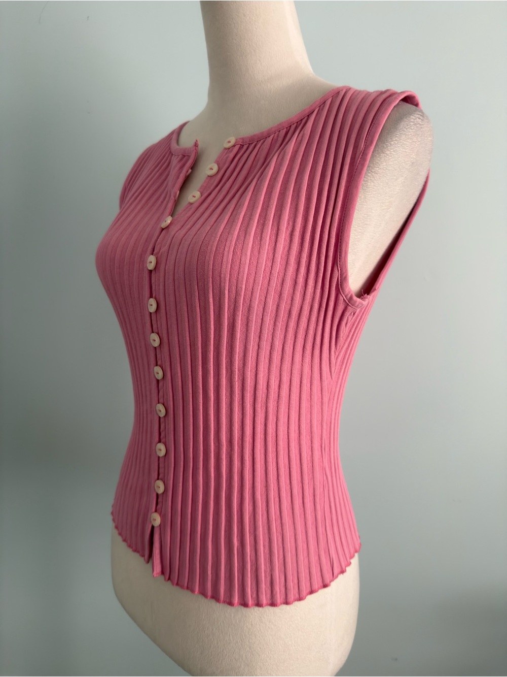 Free People Tilly Rib Button-Up Top Size M - Picture 2 of 5